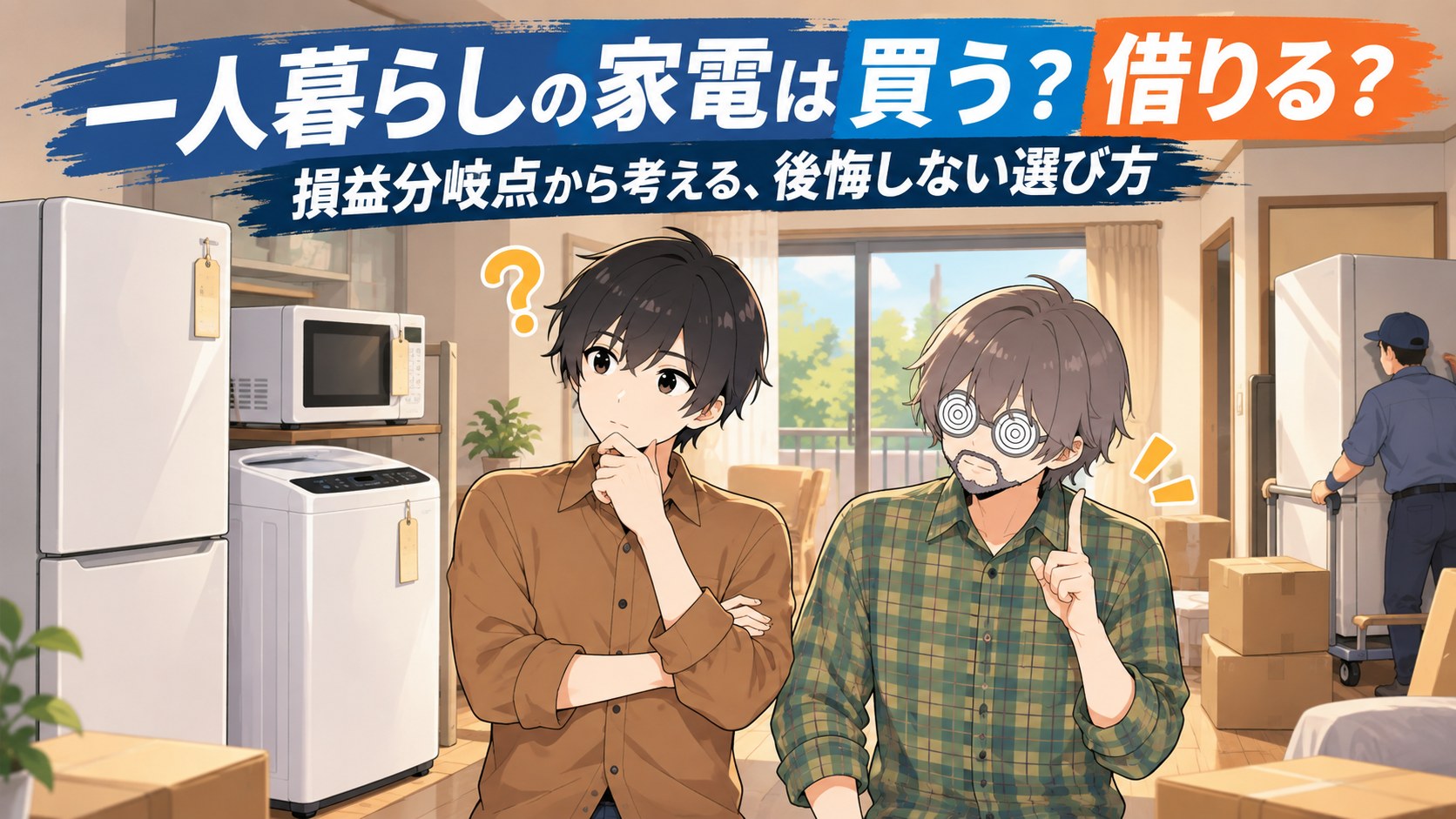 一人暮らしの家電は買う？借りる？